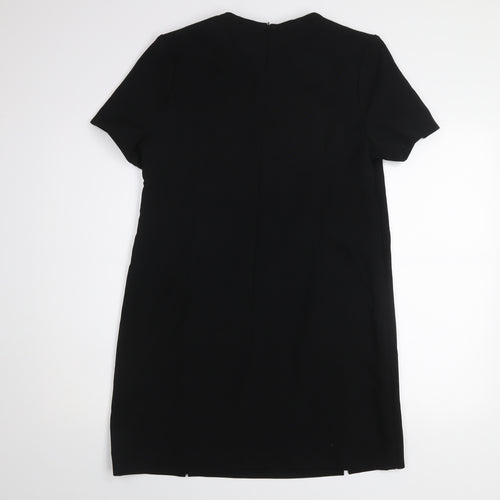 V by Very Womens Black Shift Dress Size 14 Short Sleeve Workwear