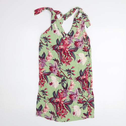 & Other Stories Women’s Green Floral Viscose Slip Dress Size 6