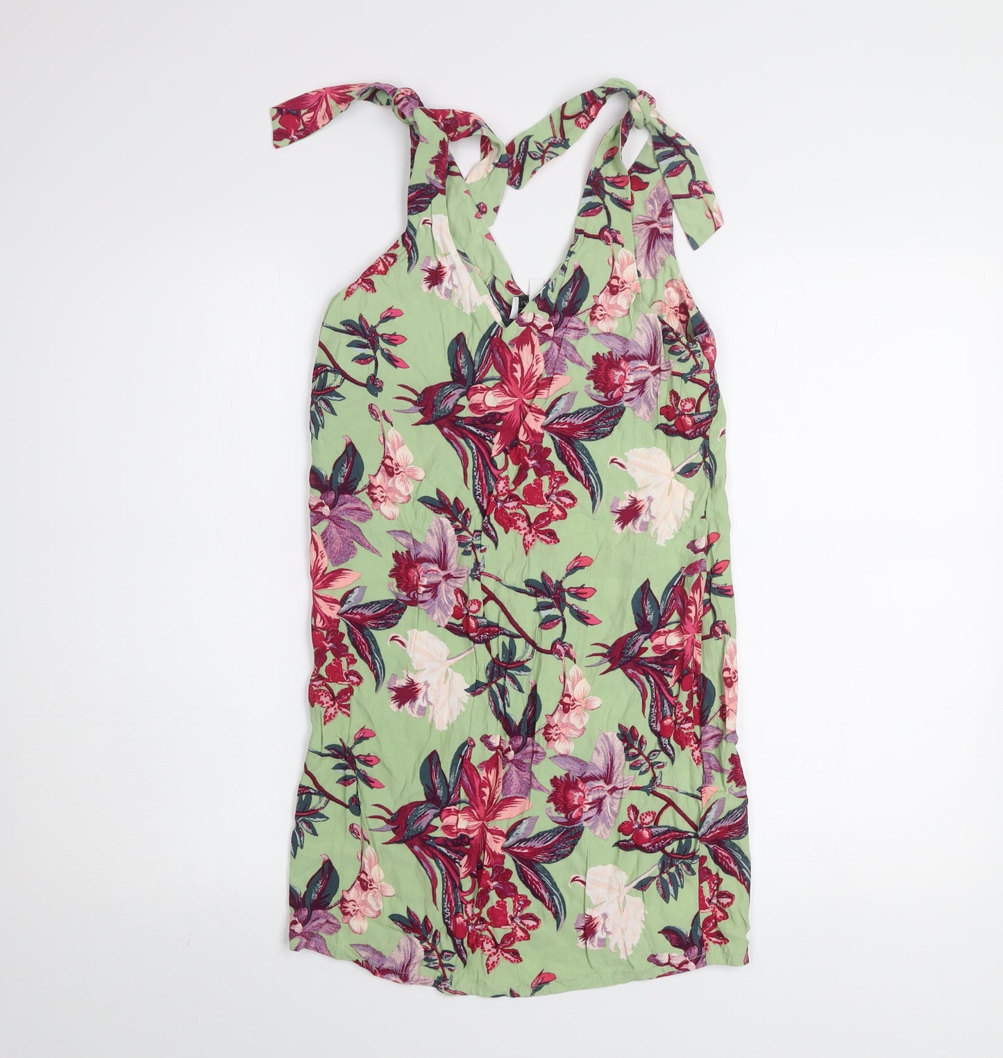 & Other Stories Women’s Green Floral Viscose Slip Dress Size 6