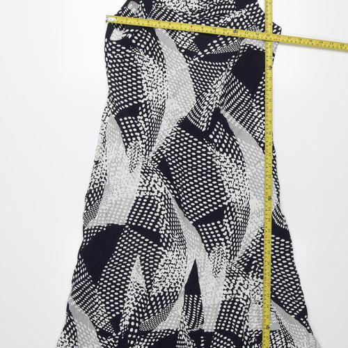 Marks and Spencer Women Black Geometric A-Line Dress Size 12