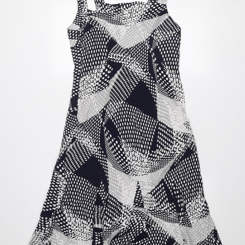 Marks and Spencer Women Black Geometric A-Line Dress Size 12