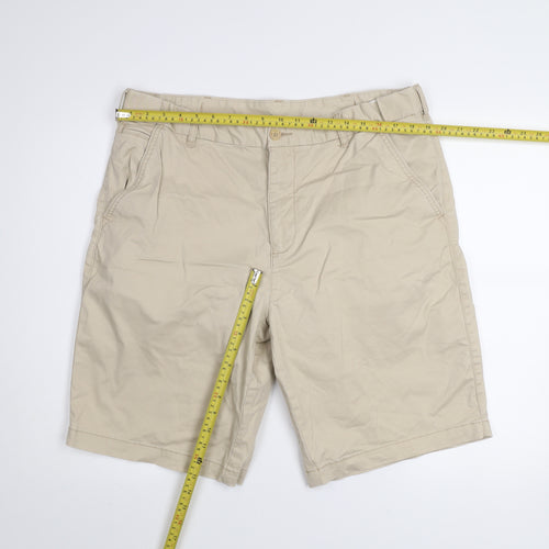 Dunnes Stores Men's Beige Chino Shorts 38in Regular Fit Cotton Blend
