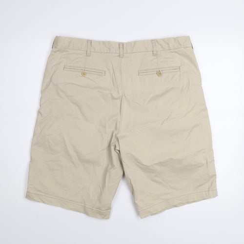 Dunnes Stores Men's Beige Chino Shorts 38in Regular Fit Cotton Blend