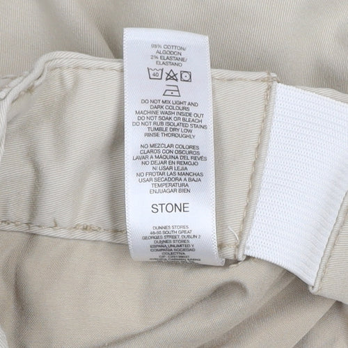 Dunnes Stores Men's Beige Chino Shorts 38in Regular Fit Cotton Blend