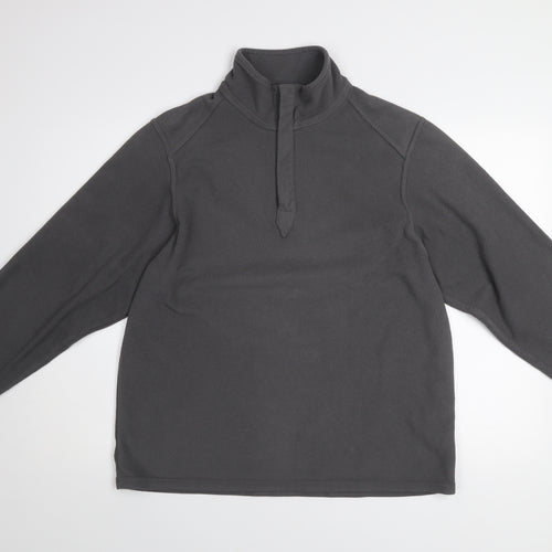 Marks & Spencer Blue Harbour Men's Grey Fleece Pullover Sweatshirt L