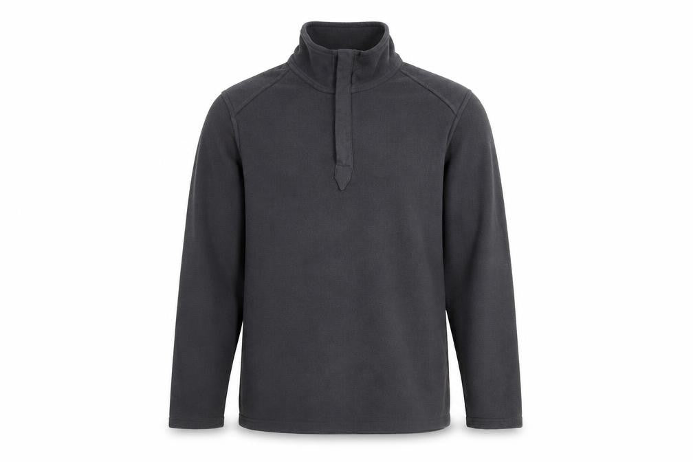 Front view of Marks & Spencer Blue Harbour Men's Grey Fleece Pullover Sweatshirt L
