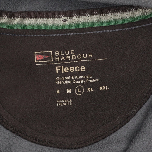 Marks & Spencer Blue Harbour Men's Grey Fleece Pullover Sweatshirt L