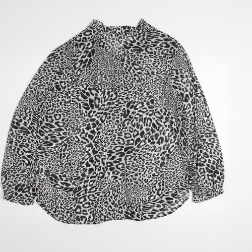 Star by Julien Macdonald Women’s Black Leopard Print Blouse Size 14