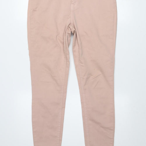 Dunnes Stores Women Skinny Beige Cotton Blend Trousers Size 12