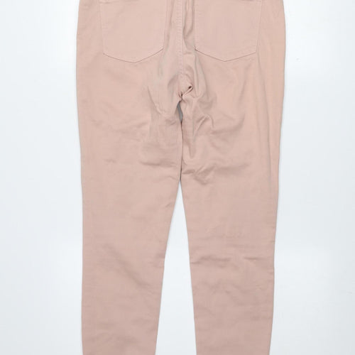 Dunnes Stores Women Skinny Beige Cotton Blend Trousers Size 12