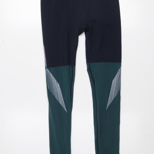 H&M Women’s Blue Colourblock Sports Leggings Size S