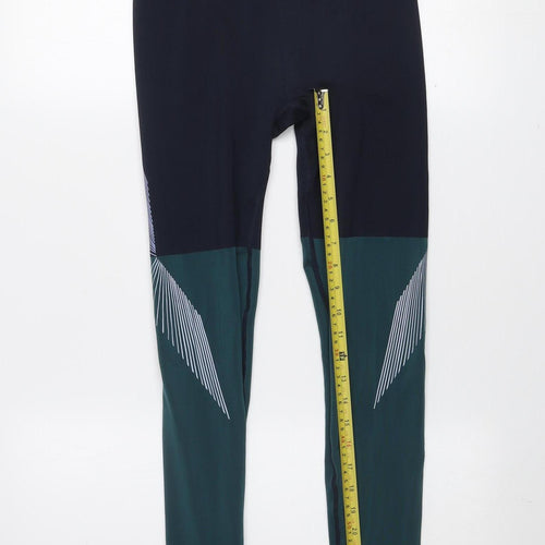 H&M Women’s Blue Colourblock Sports Leggings Size S