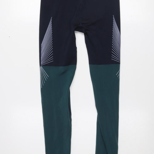 H&M Women’s Blue Colourblock Sports Leggings Size S