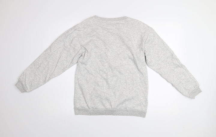 Primark Girls Grey Freedom Butterfly Graphic Pullover Sweatshirt 12-13 Years