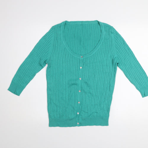 St. Bernard for Dunnes Womens Green Cotton Cardigan L