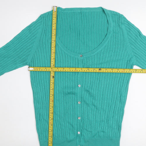 St. Bernard for Dunnes Womens Green Cotton Cardigan L