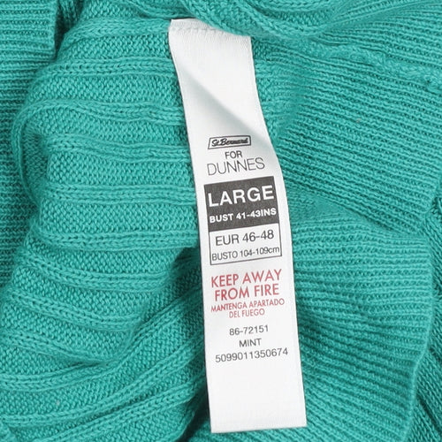 St. Bernard for Dunnes Womens Green Cotton Cardigan L