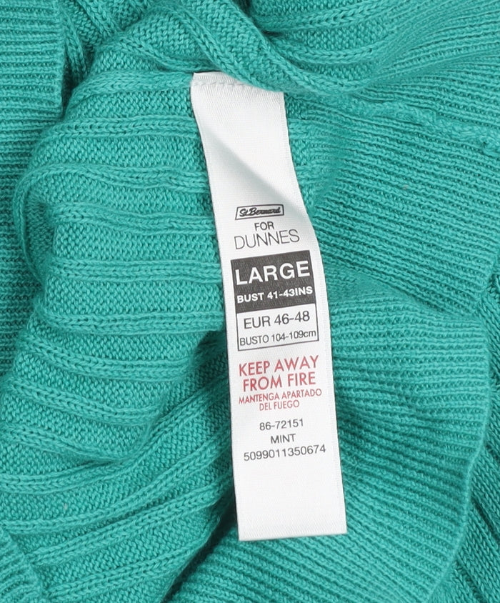 St. Bernard for Dunnes Womens Green Cotton Cardigan L