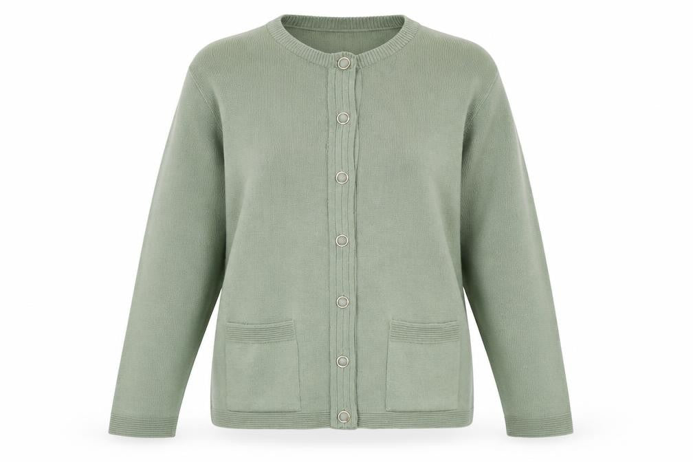 Beaumonde Paris Women’s Green Long Sleeve Acrylic Cardigan Size 14/16