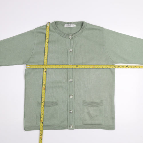 Beaumonde Paris Women’s Green Long Sleeve Acrylic Cardigan Size 14/16