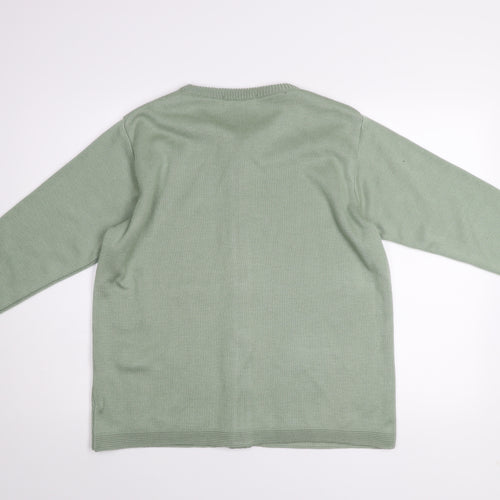 Beaumonde Paris Women’s Green Long Sleeve Acrylic Cardigan Size 14/16