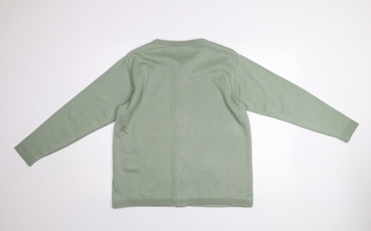 Beaumonde Paris Women’s Green Long Sleeve Acrylic Cardigan Size 14/16