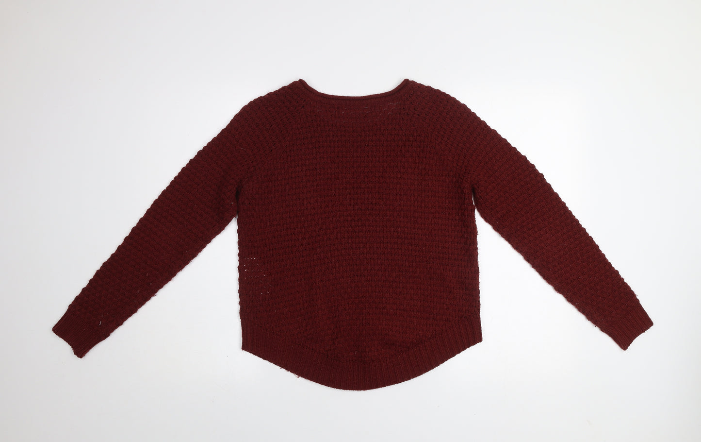 Vero Moda Women's Red Chunky Knit Crew Neck Jumper XS