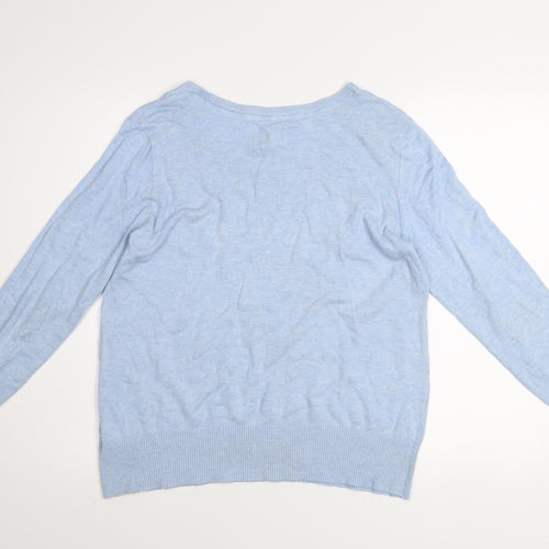 Culture Women’s Light Blue Pullover Jumper L Viscose Blend