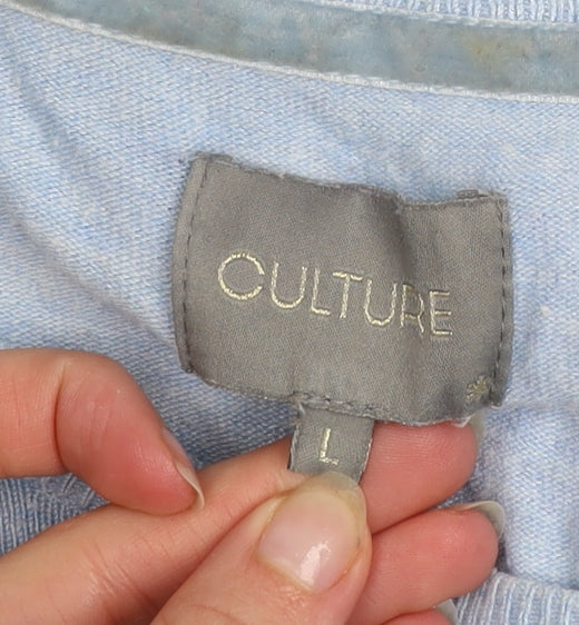 Culture Women’s Light Blue Pullover Jumper L Viscose Blend