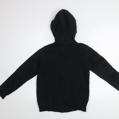 adidas Boys Black 11-12 Years Track Jacket Hooded Full Zip Activewear
