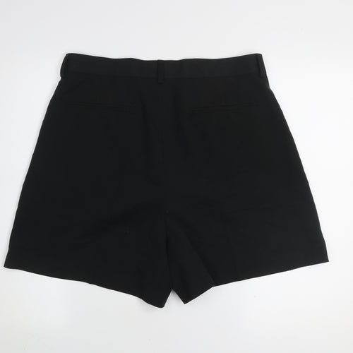 ASOS DESIGN Men's Black Chino Shorts Size 34 Pleated Front Smart Casual