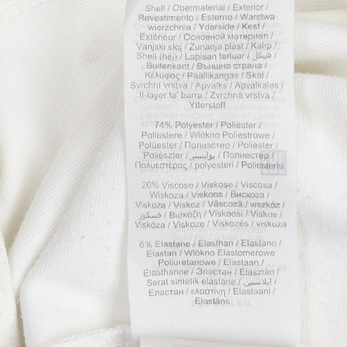 Selected Femme Women White Ruffle Pullover Sweatshirt Size S