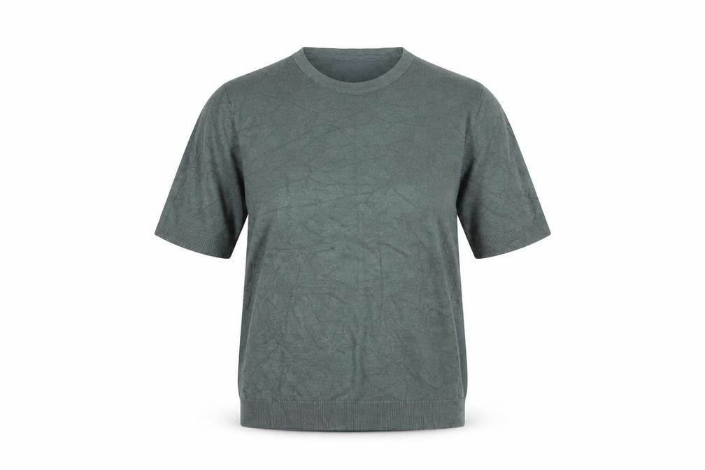 Front view of Dunnes Women Khaki XS Short Sleeve Basic Knit T-Shirt