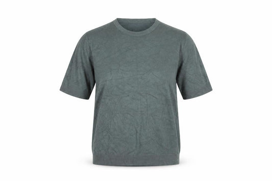 Front view of Dunnes Women Khaki XS Short Sleeve Basic Knit T-Shirt