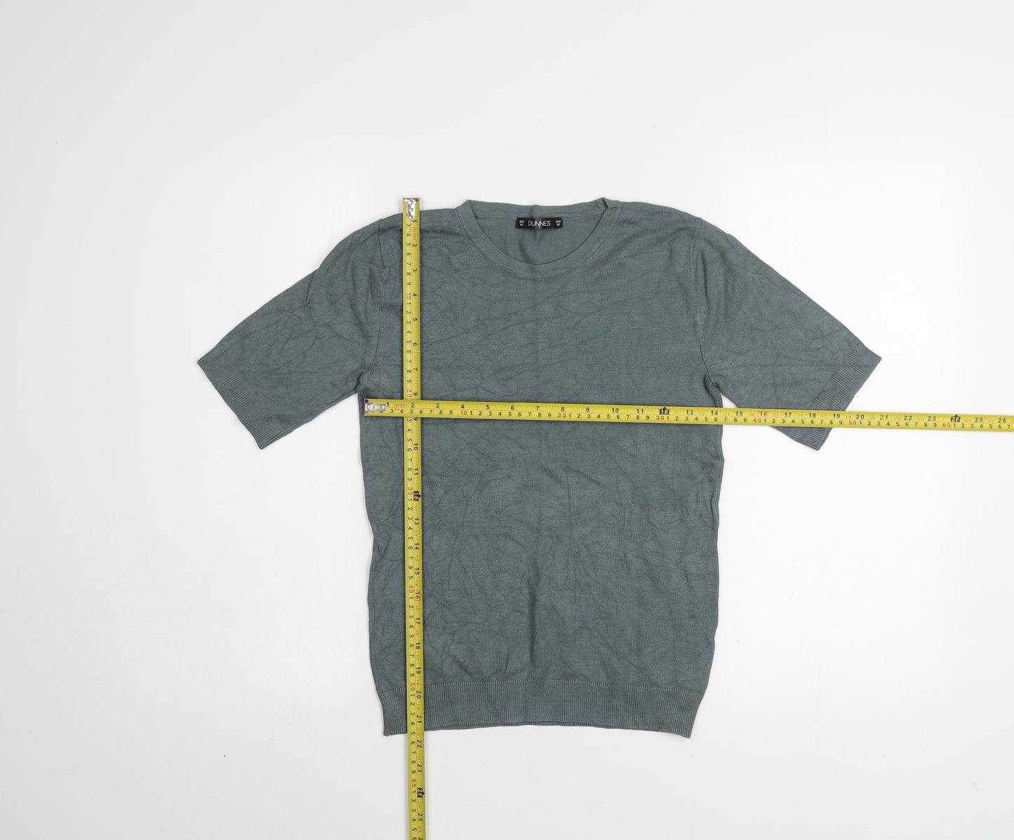 Dunnes Women Khaki XS Short Sleeve Basic Knit T-Shirt