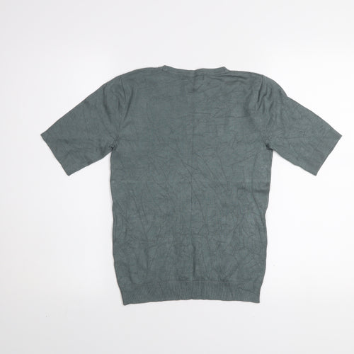 Dunnes Women Khaki XS Short Sleeve Basic Knit T-Shirt