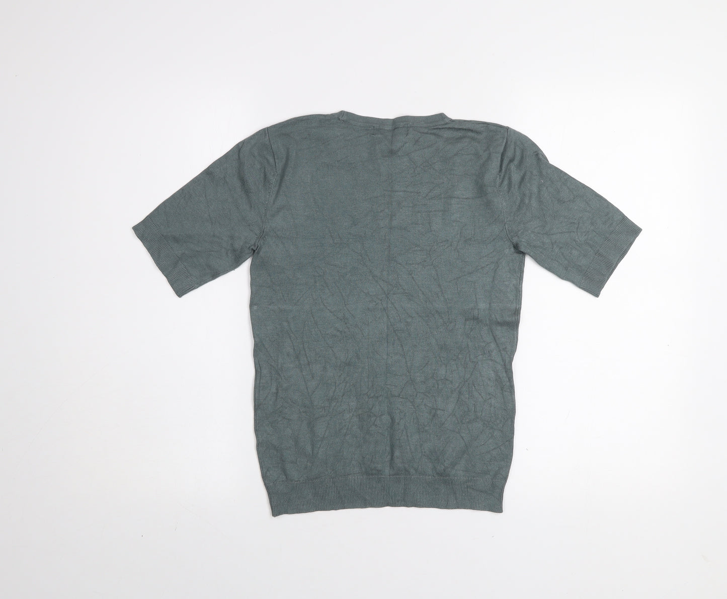 Dunnes Women Khaki XS Short Sleeve Basic Knit T-Shirt