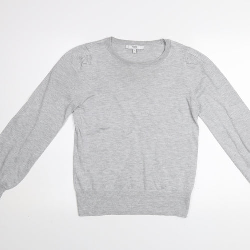 Next Women Grey Small Crew Neck Long Sleeve Pullover Jumper