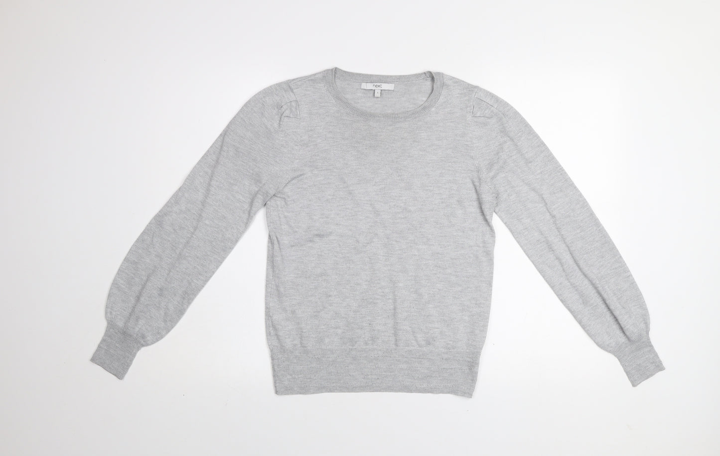 Next Women Grey Small Crew Neck Long Sleeve Pullover Jumper