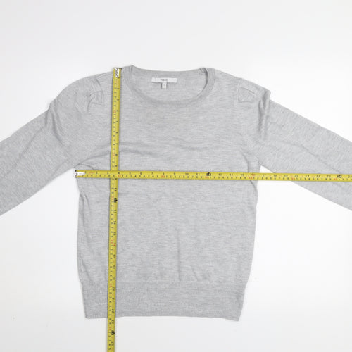 Next Women Grey Small Crew Neck Long Sleeve Pullover Jumper