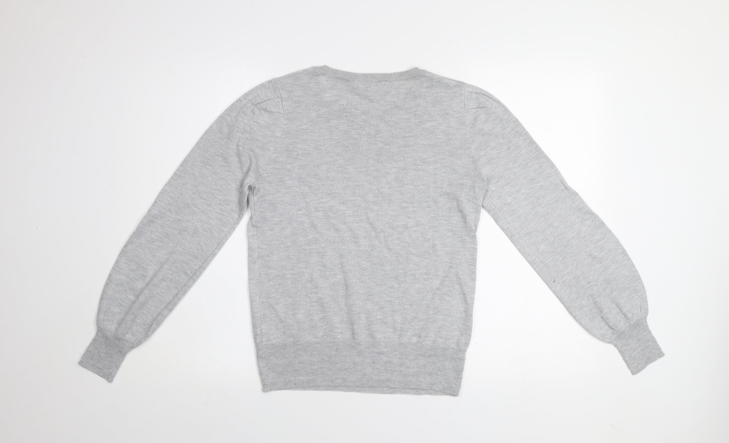 Next Women Grey Small Crew Neck Long Sleeve Pullover Jumper