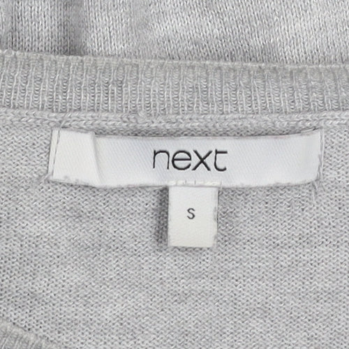 Next Women Grey Small Crew Neck Long Sleeve Pullover Jumper