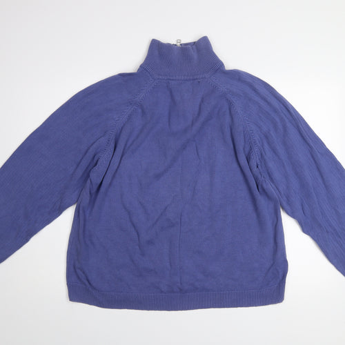 Roberto Gallini Men's Blue 2XL 1/2 Zip Cotton Knit Sweatshirt