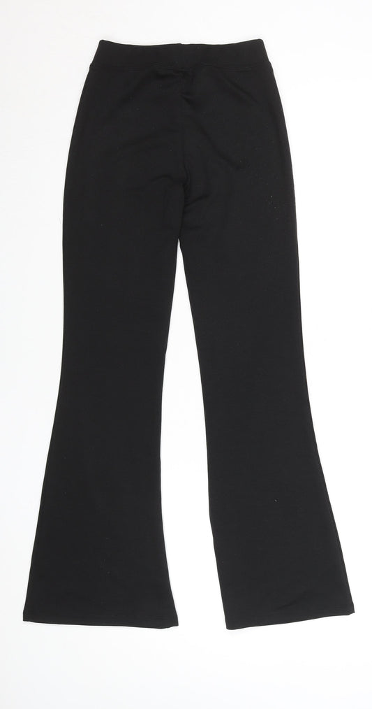 ONLY Girls Black XS Flared Stretch Jersey Trousers