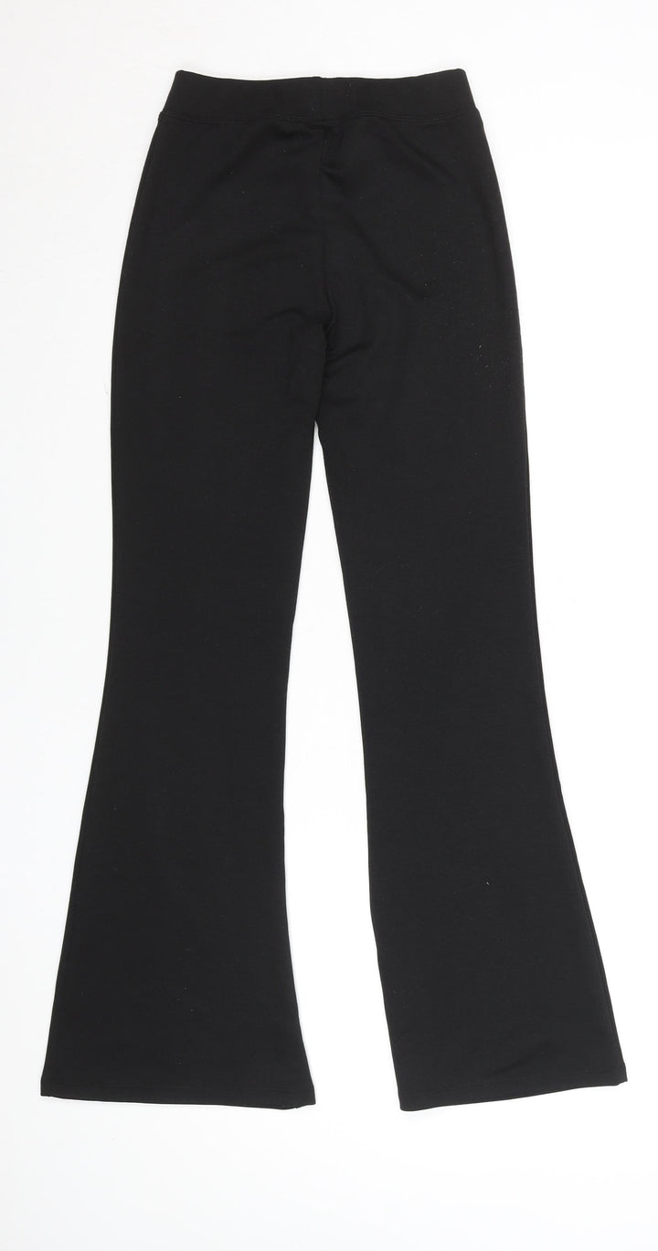 ONLY Girls Black XS Flared Stretch Jersey Trousers