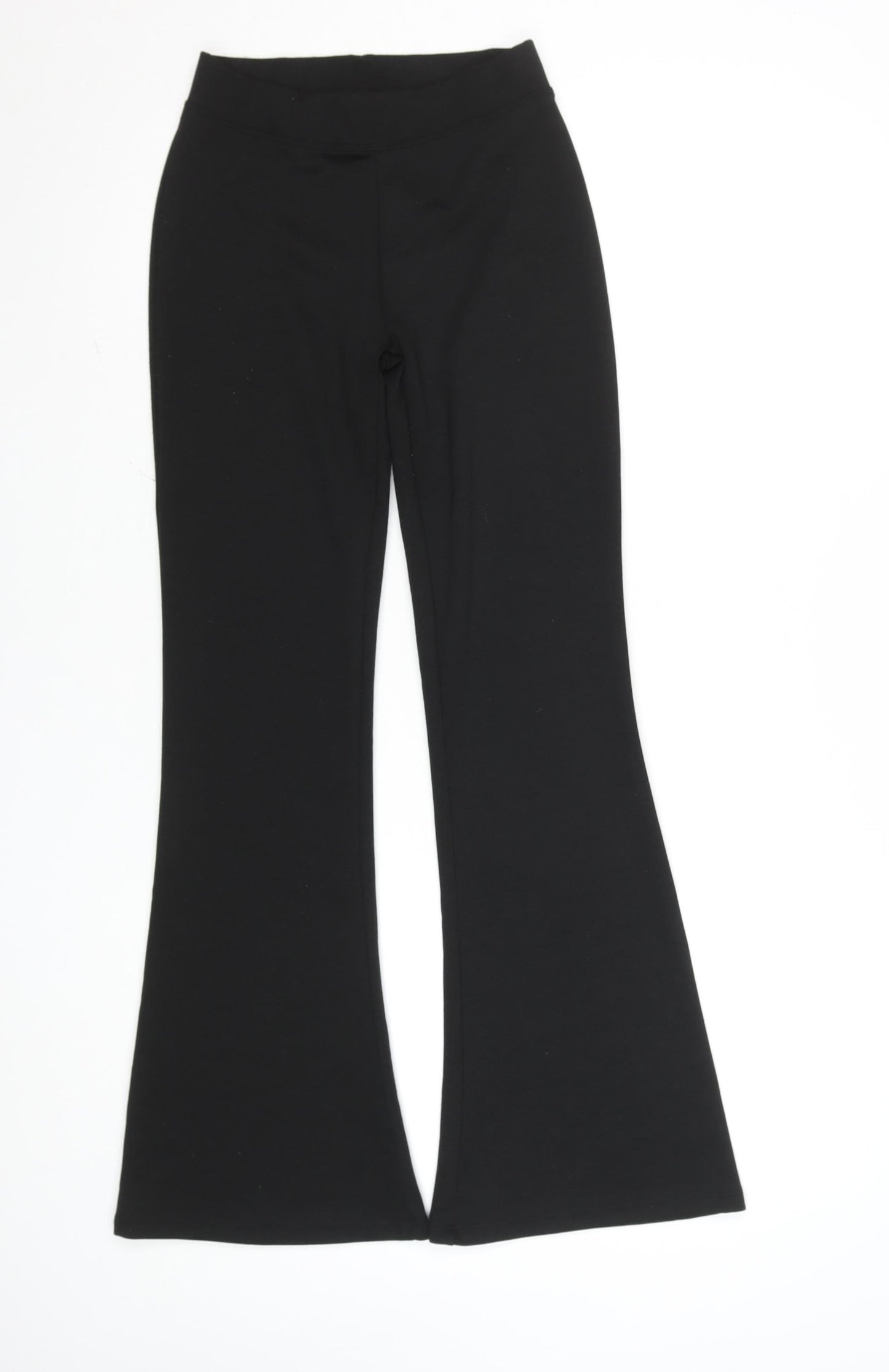 ONLY Girls Black XS Flared Stretch Jersey Trousers