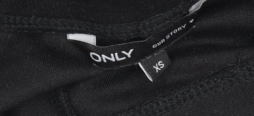 ONLY Girls Black XS Flared Stretch Jersey Trousers