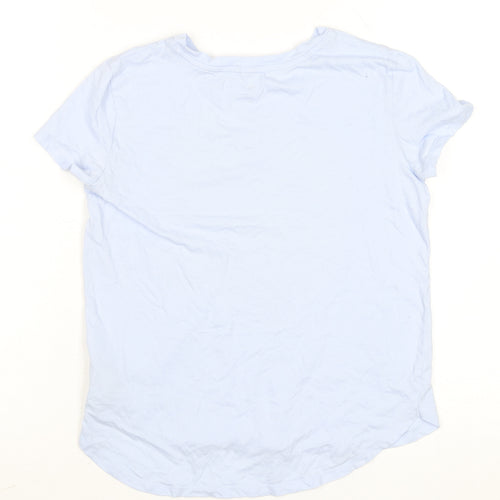 GAP Kids Girls Blue Sequin Star Graphic T-Shirt XL Short Sleeve