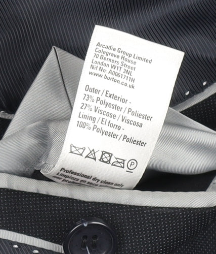 Burton Menswear London Men's Blue Slim Fit 42R Blazer Jacket