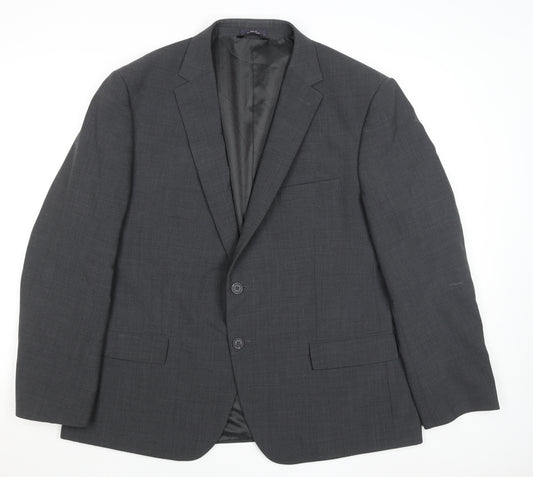 Marks and Spencer Men's Grey Long Fit 48in Blazer Jacket 4XL
